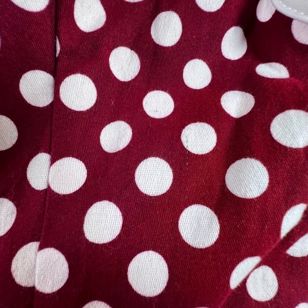 Red White Polka Dot Retro Pin Up Dress Fit Flare Bow Size Large NWT MIUSOL - Picture 9 of 11